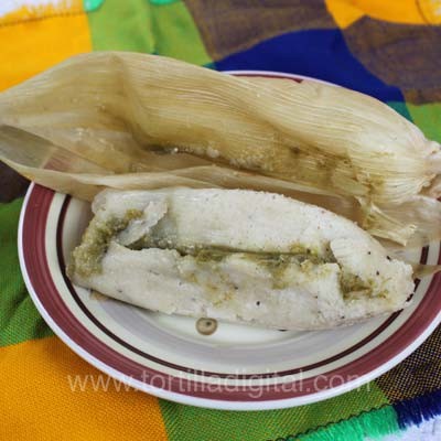 Receta de tamales de chile verde